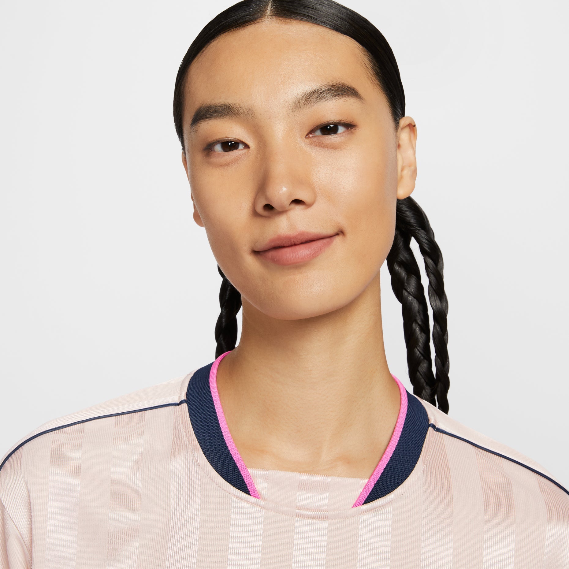 (WMNS) Nike Sportswear Long-Sleeve Jersey 'Dark pink Midnight Navy' IM7453-667