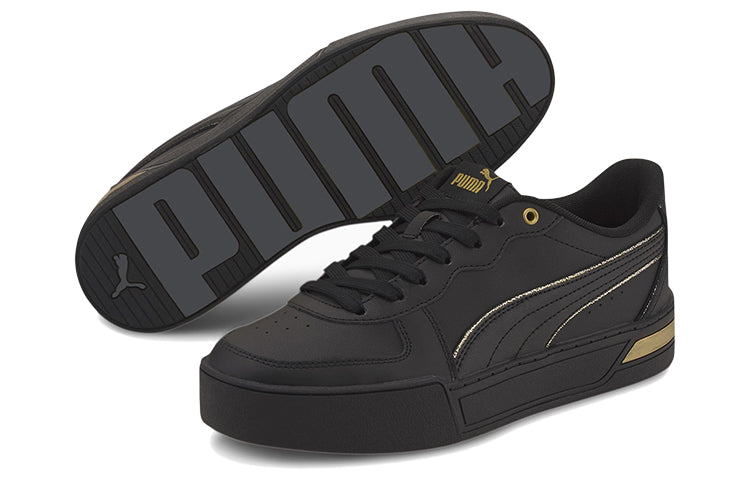 (WMNS) PUMA Skye Metallic Black/Gold Casual Board Shoes 374797-03