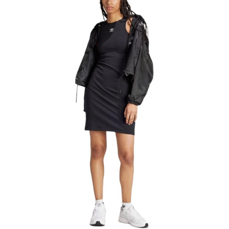 (WMNS) adidas Originals Essentials Rib Tank Dress Asia Sizing 'Black' IT9881