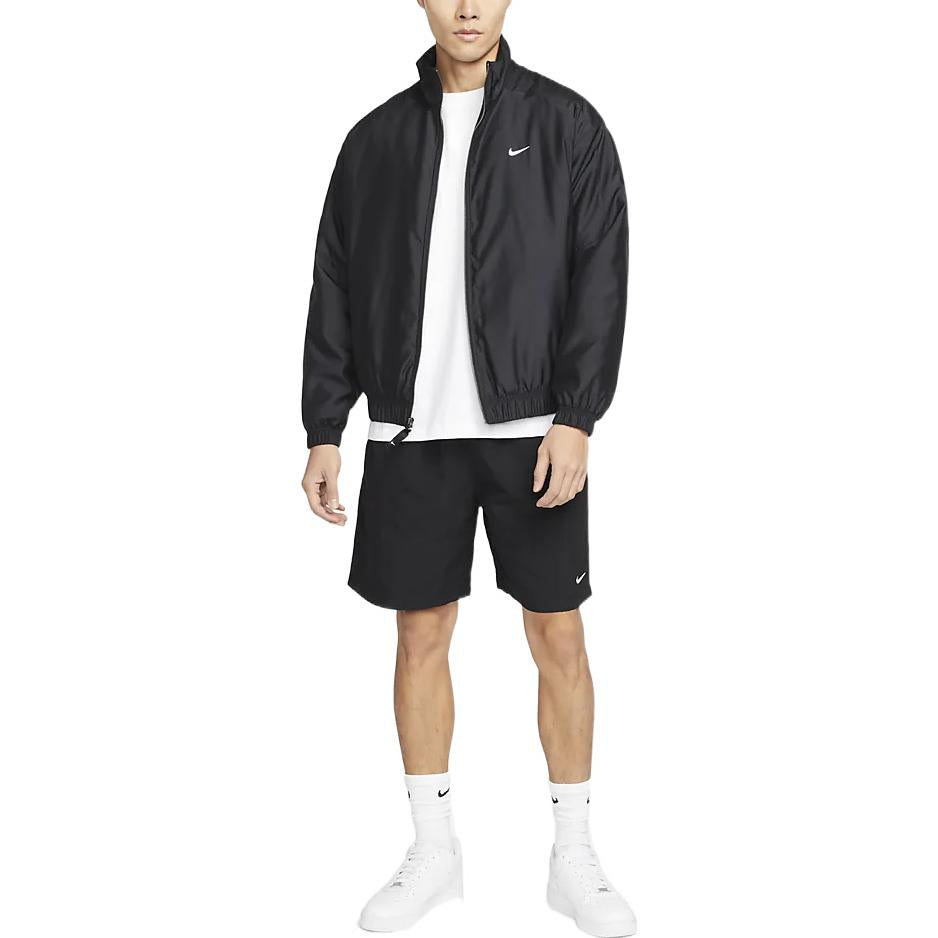 Nike Solid Color Logo Stand Collar Jacket Asia Sizing 'Black' DN1267-011