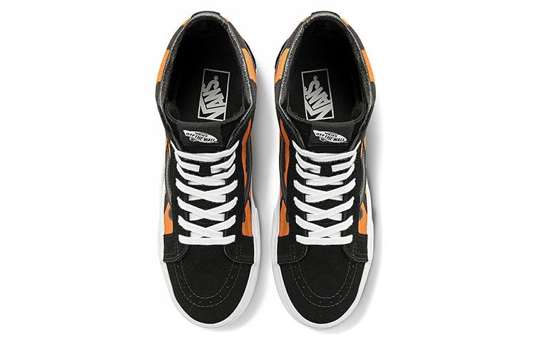Vans Unisex SK8-Hi Reissue High-Top Sneakers Black/Orange VN0A2XSBORA