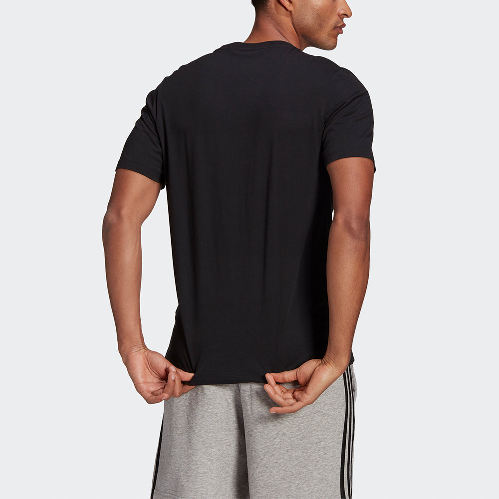 adidas M Leo Lg T Leopard print Logo Printing Sports Round Neck Short Sleeve Black GL2396