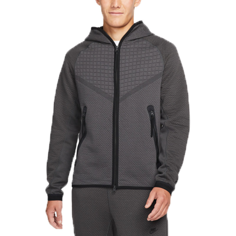 Men's Nike Therma-Fit Tech Pack Training Sports Stay Warm Hooded Jacket Gray DD6635-060
