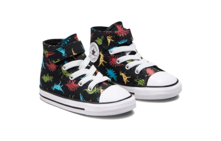 (TD) Converse Chuck Taylor All Star Easy-On Dinosaurs High Top 'Black' A02441C