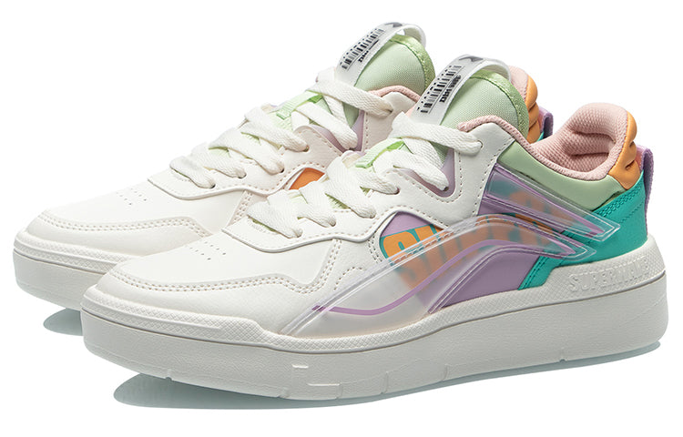 (WMNS) Li-Ning Superwave Low 'White Purple Green' AECR004-2