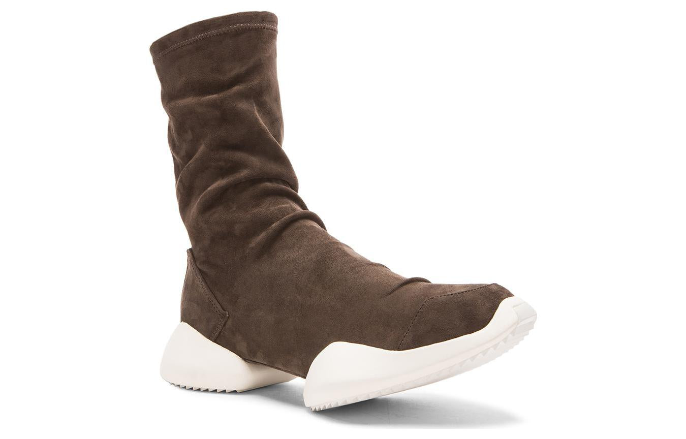 (WMNS) adidas Ankle Suede Boots Vicious Sole x RICK OWENS 'Brown' S78447