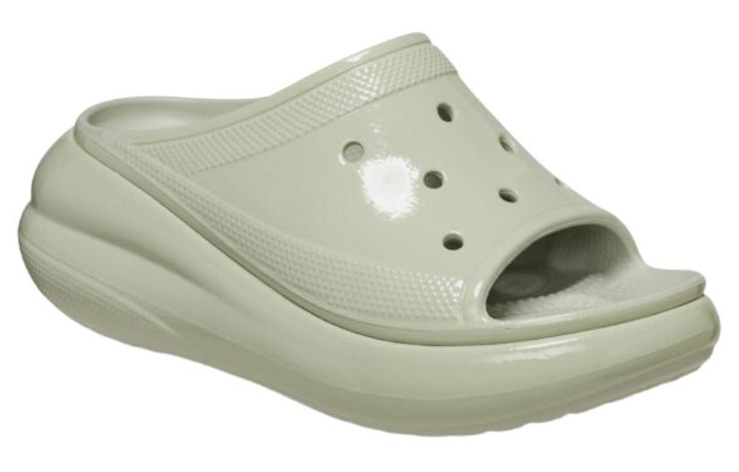 (WMNS) Crocs Crush High Shine Slides 'Light Green' 209648-3VS