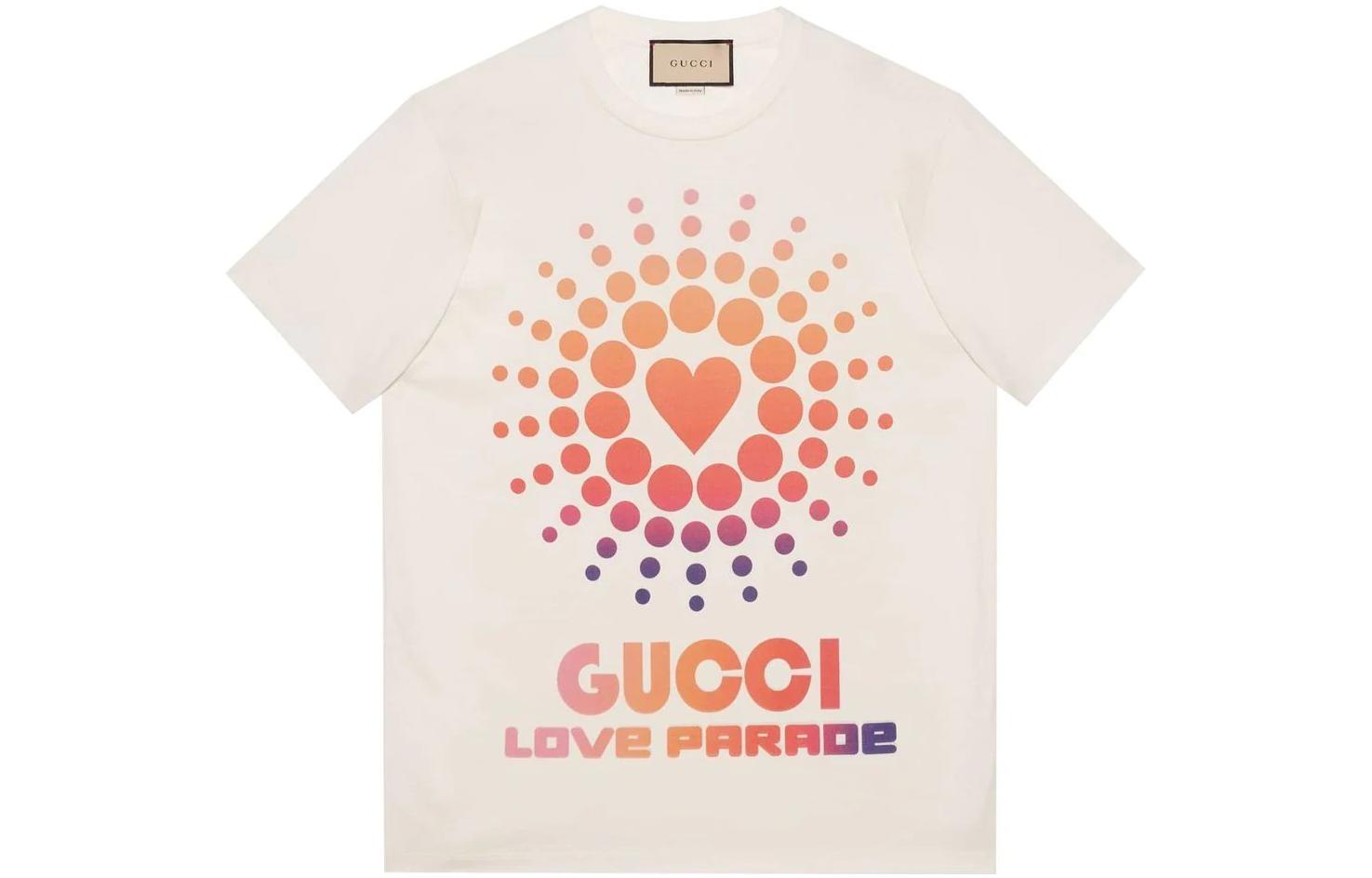 GUCCI SS22 Gucci Love Parade print Tee 'White' 548334-XJEMZ-9095