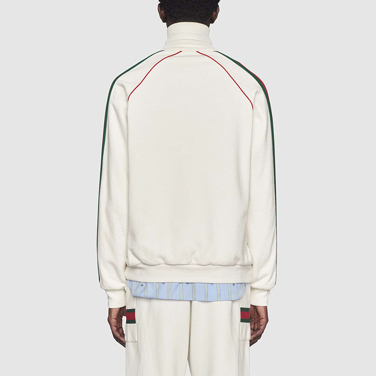 Gucci Ribbon Knitted Zip Sweatshirt For Men White 625405-XJCOE-9146