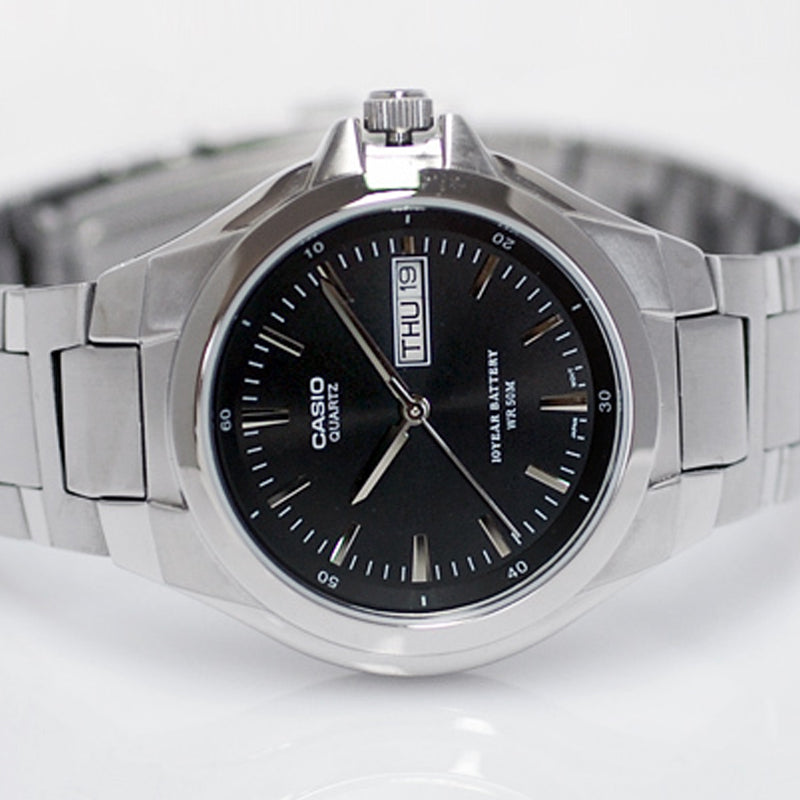 Casio Standard Simplistic Steel Analog Watch 'Silver Black' MTP-1239D-1A