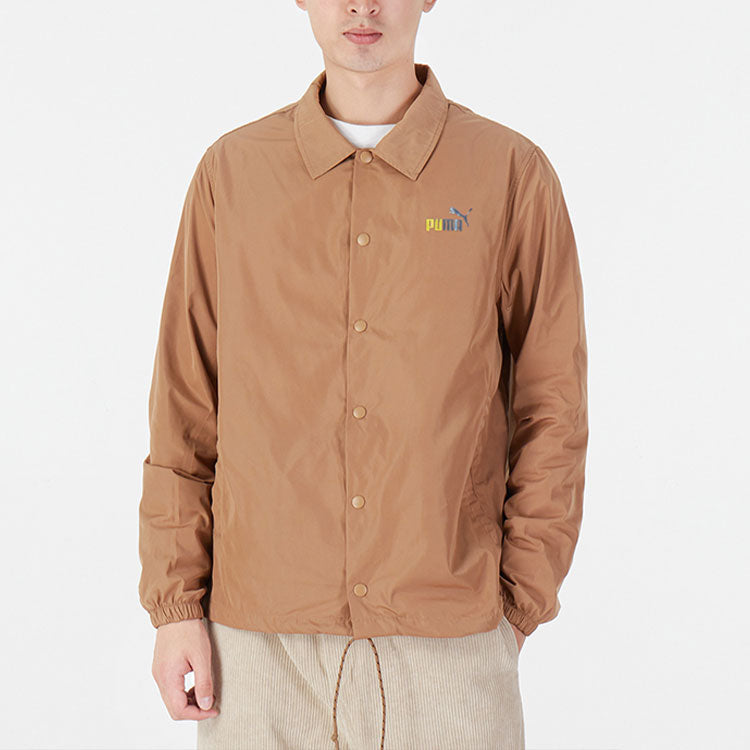 PUMA Unisex Skb Logo Printing Jacket Khaki 537012-63