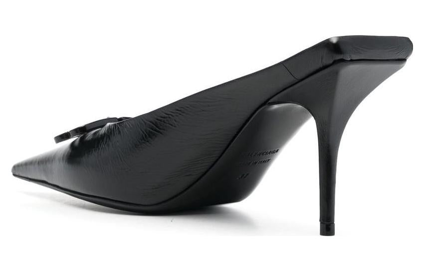 (WMNS) Balenciaga Knife BB Leather Mules 'Black' 694722WBBI21000