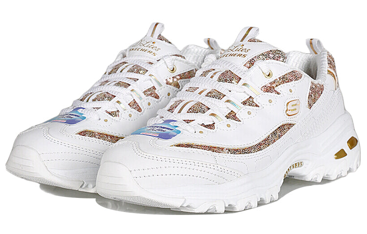 (WMNS) Skechers D'Lites Low-Top Daddy Shoes White/Gold 11916-WGD