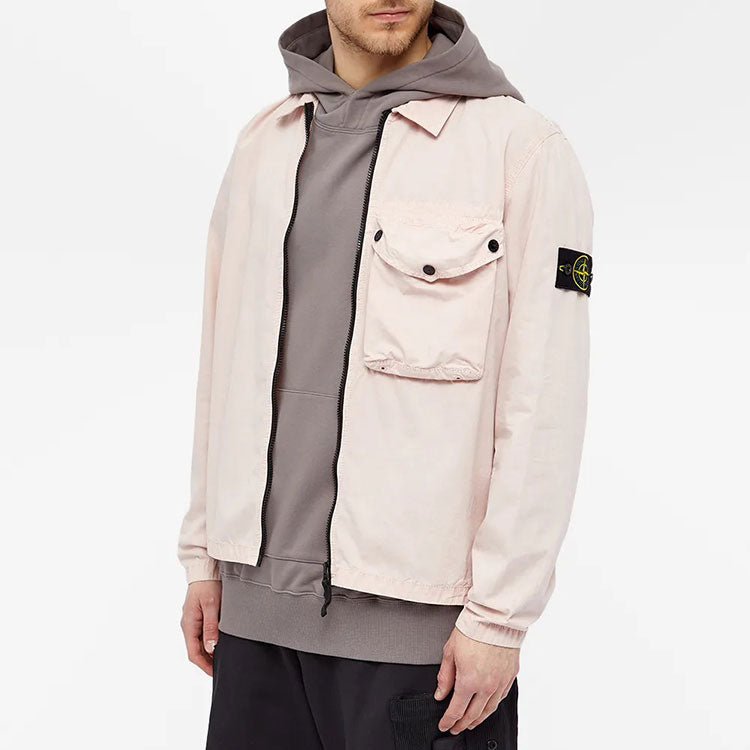 STONE ISLAND Zip Pocket Overshirt 'Antique Rose' 7415117WN-V0182
