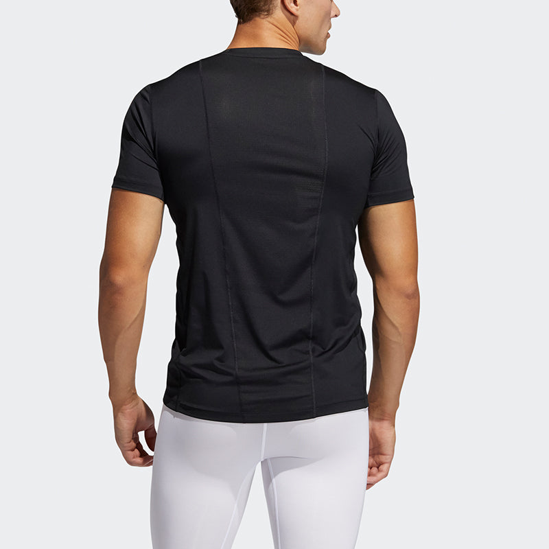 adidas TF Turf Ss Ftd Round Neck Sports Short Sleeve Black GM5040