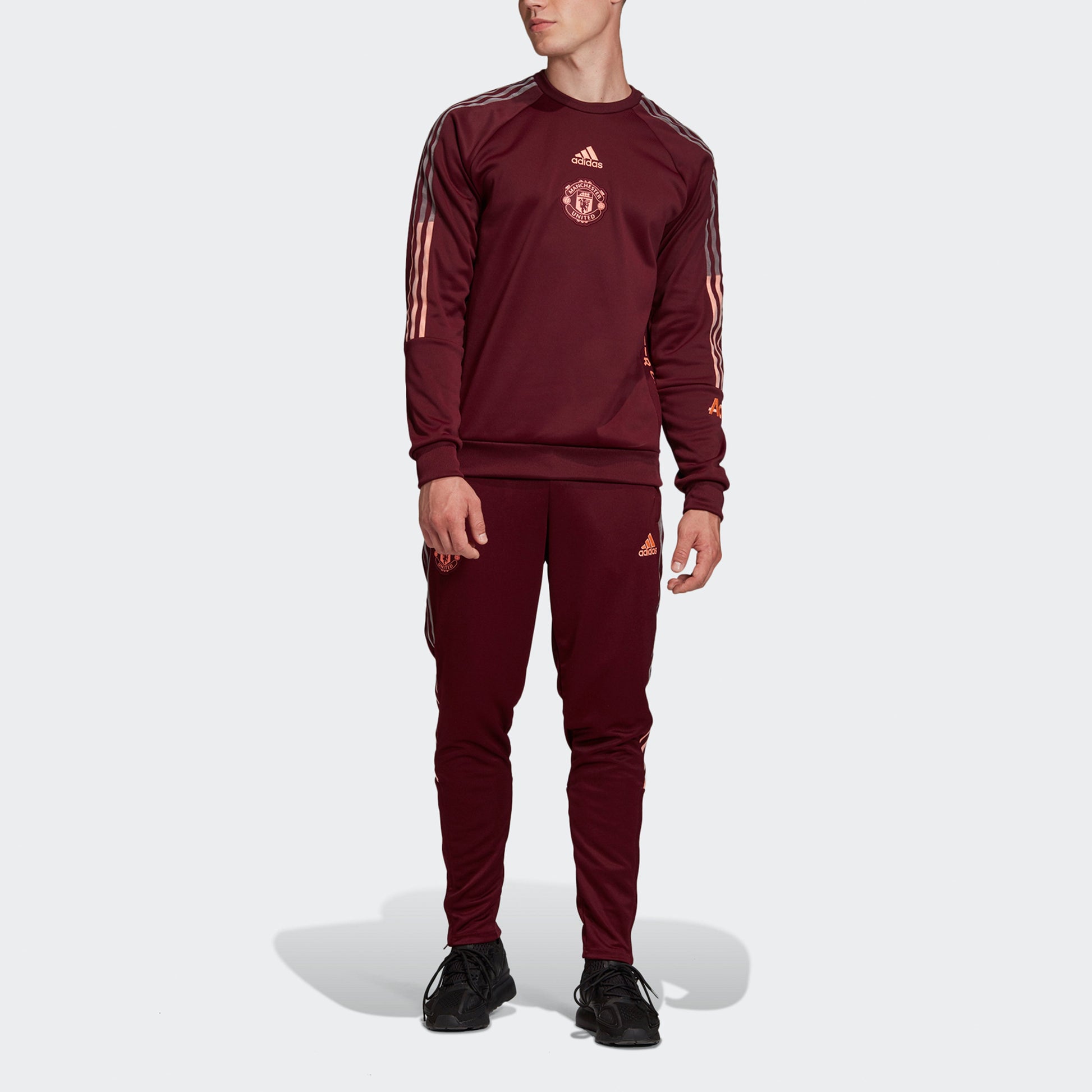 adidas MUFC Travel SWT Manchester United Soccer/Football Sports Pullover Purple FR3863