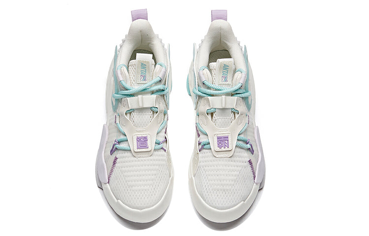 (WMNS) ANTA Badao Mid 'White Blue Purple' 122128084-3