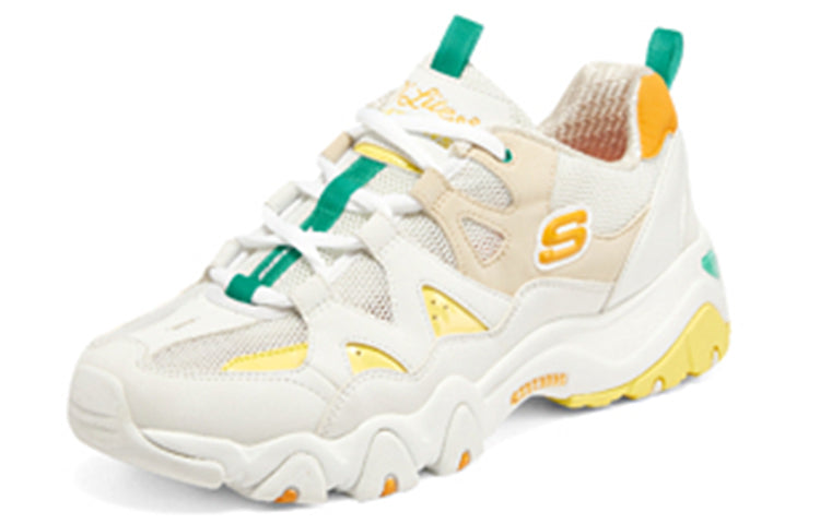 (WMNS) Skechers D'lites 2.0 'White Orange Yellow' 896091-WMLT