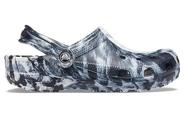 Crocs Beach Marble Unisex Black White Sandals 'Black White' 206867-103