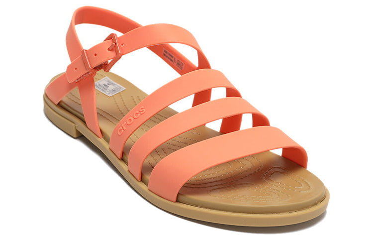 (WMNS) Crocs Tulum sandals 'Orange' 206107-82R