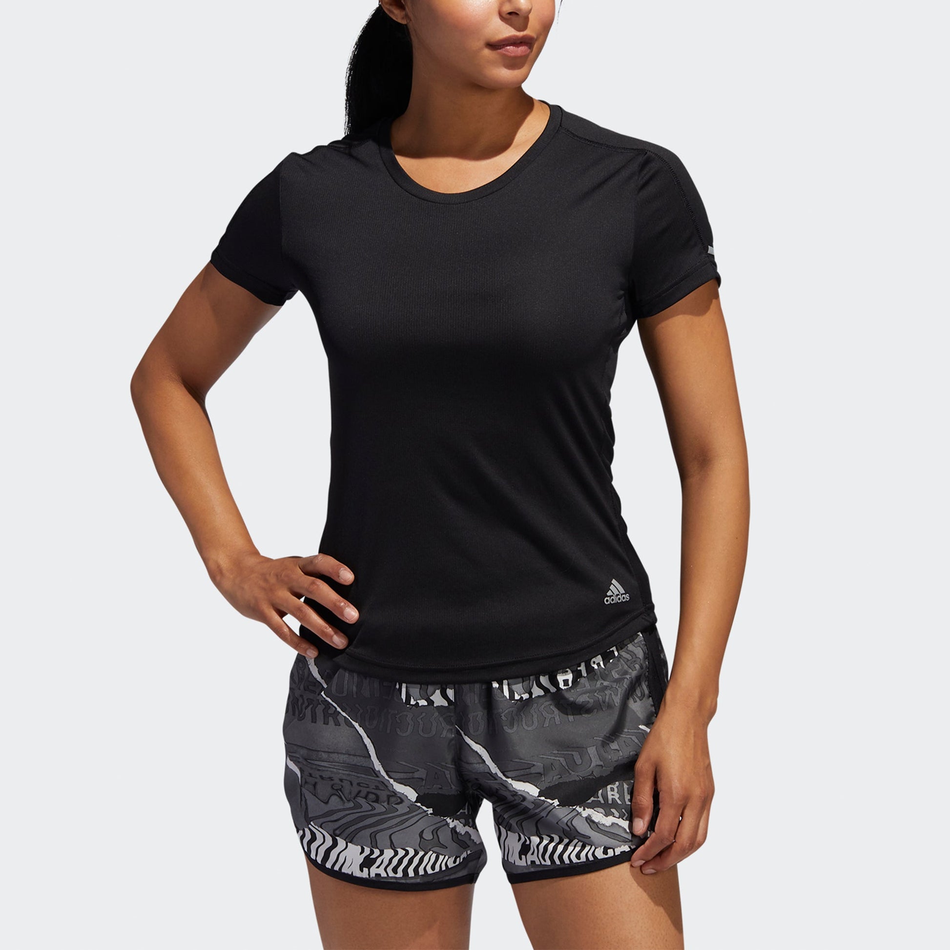 (WMNS) adidas Run It T-Shirt Asia Sizing 'Black' FL7802