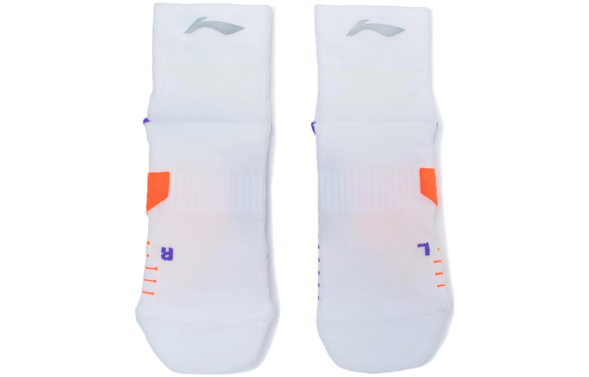 Li-Ning Cushion Ankle Socks 'White Purple Orange' AWST103-10