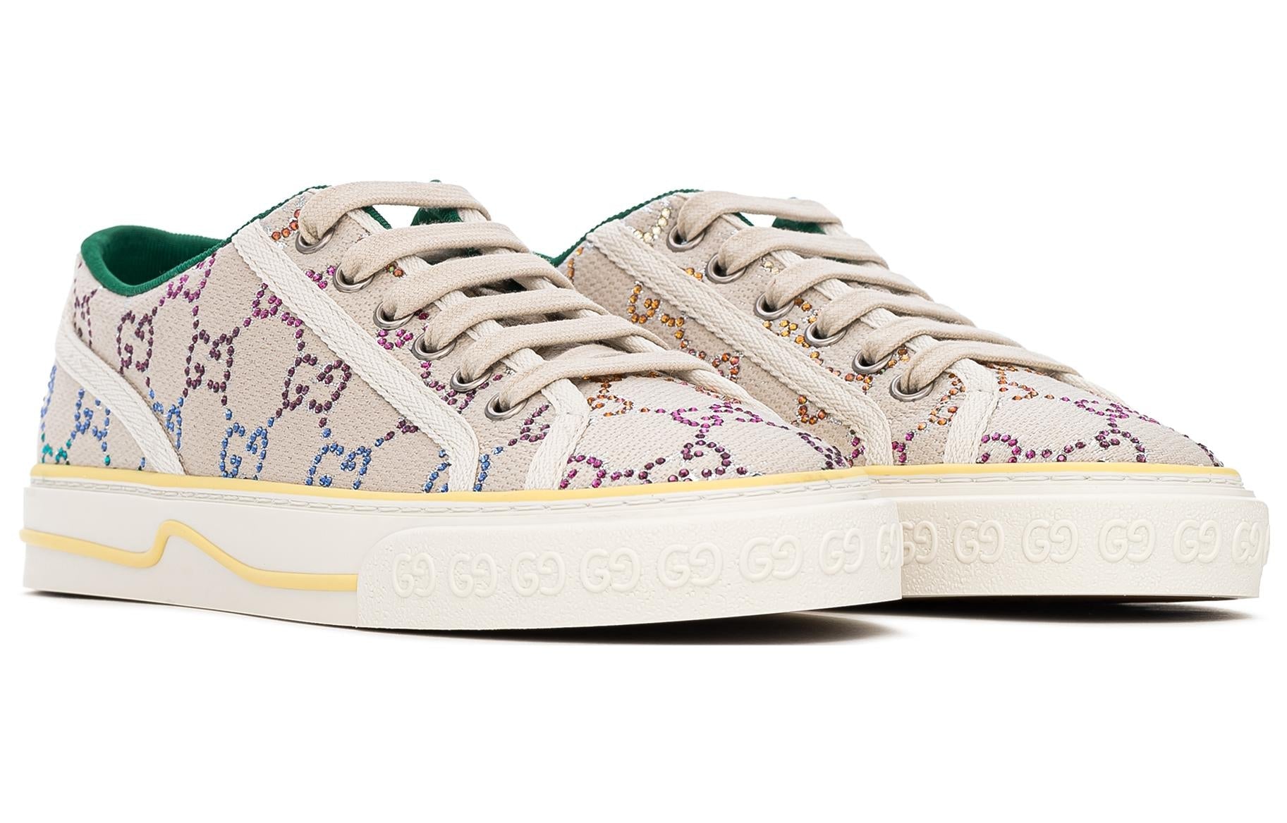 (WMNS) Gucci Tennis 1977 Low-Top Sneaker with crystals 'Off White' 732211-FABH3-9179