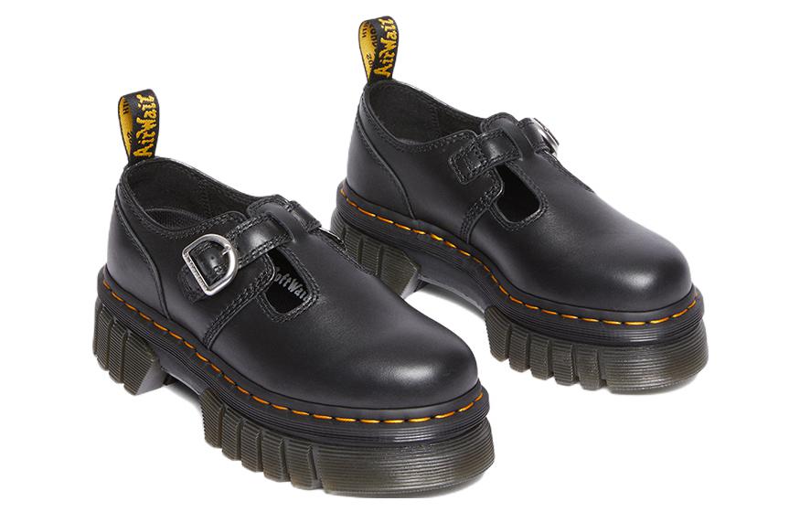 (WMNS) Dr. Martens Audrick Nappa Lux Platform Mary Jane 'Black' 30685001