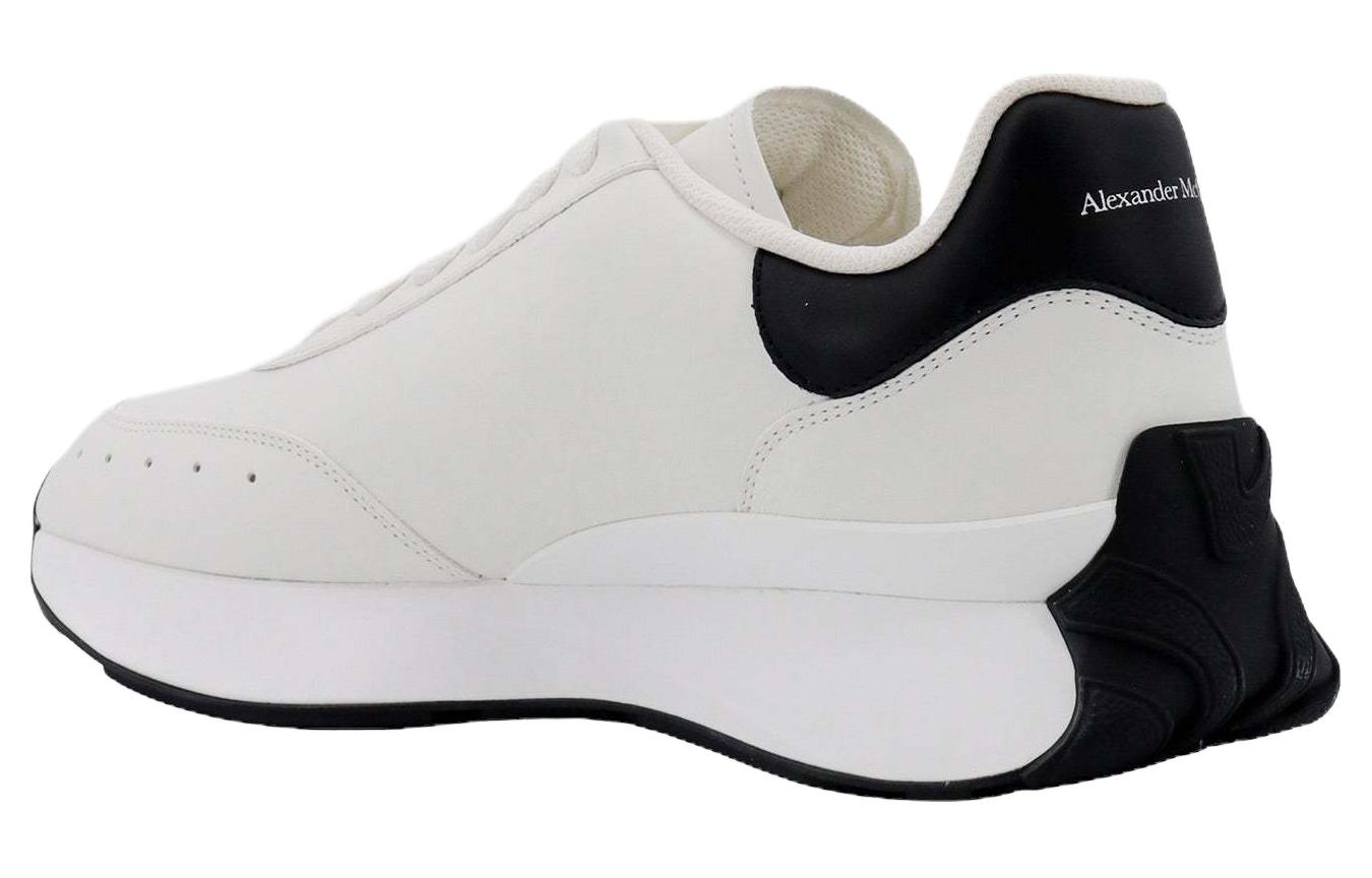 (WMNS) Alexander McQueen Sprint Runner Sneakers 'White Black' 782630WIDN59061