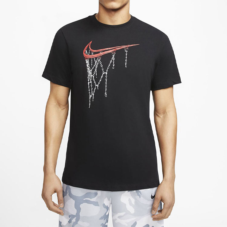 Nike Dry Fit Swoosh Printing Short Sleeve Black CD1328-010