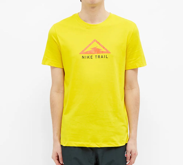 Nike Dri-FIT Trail Triangle Logo Short Sleeve Yellow CT3857-735
