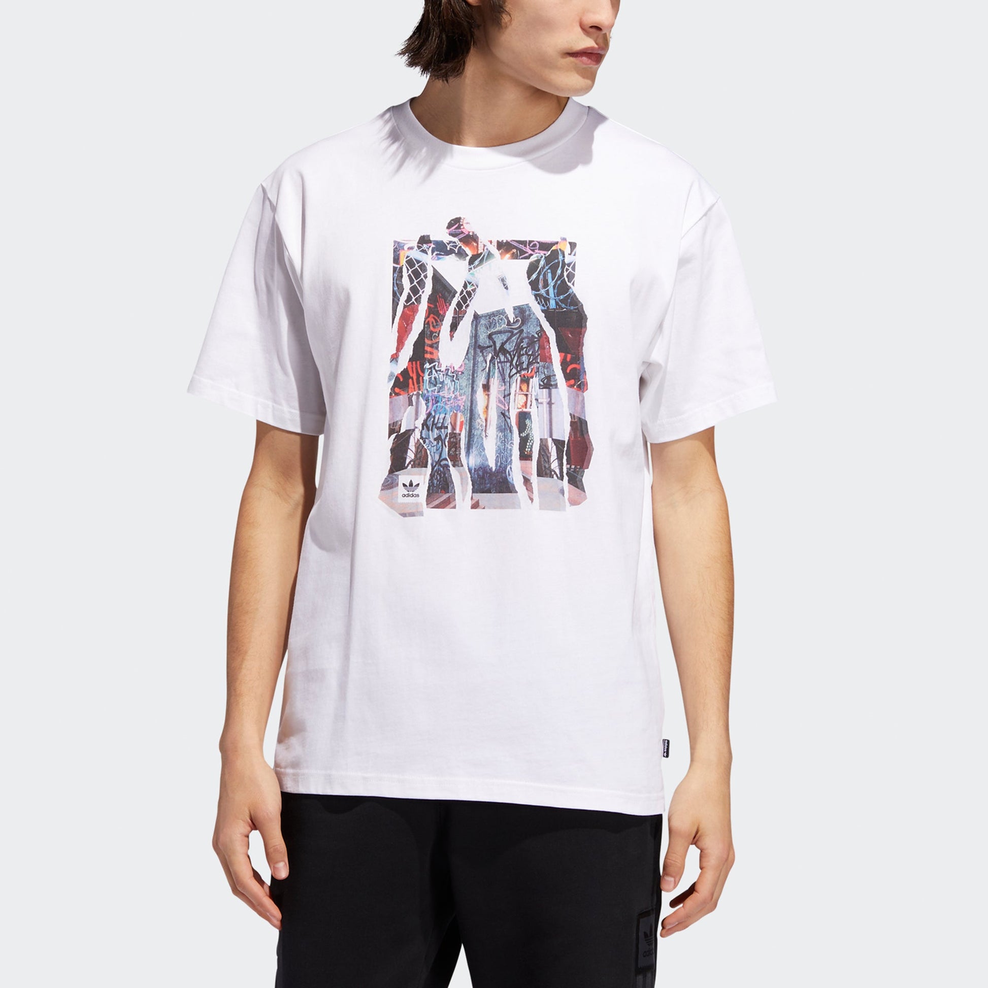 adidas originals Photo Media Tee Casual Sports Round Neck Short Sleeve White EC7359