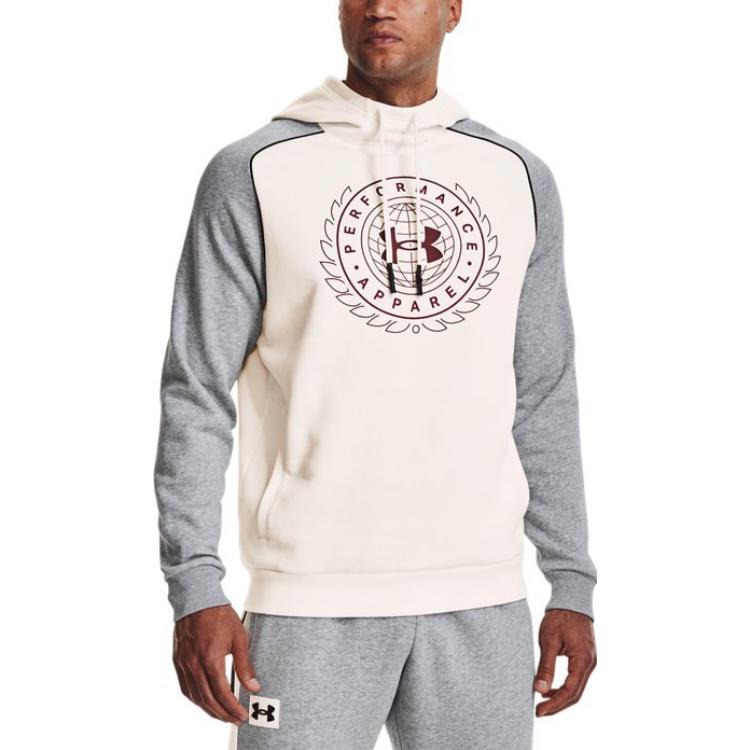 Under Armour Rival Varsity Fleece Hoodie 'Beige Grey' 1373831-112