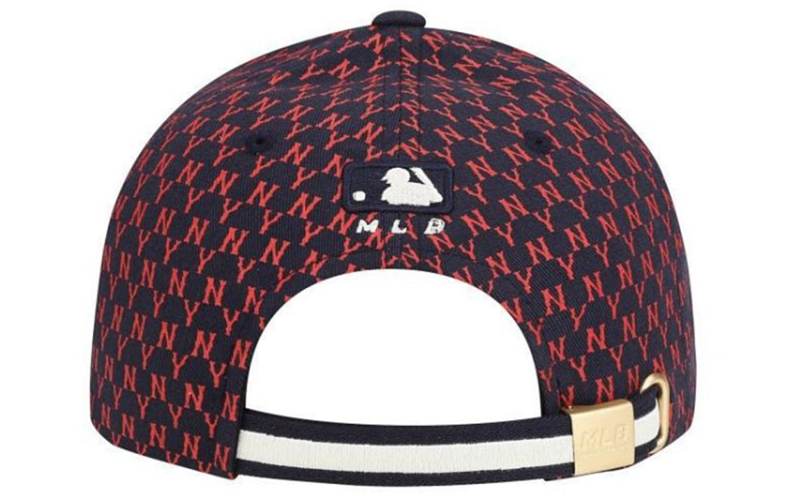 MLB Monogram Alphabet Adjustable Baseball Cap Rose Red 32CPFX911
