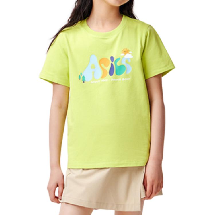 (GS) ASICS Colorful Logo T-Shirt 'Green' 332241173084-752