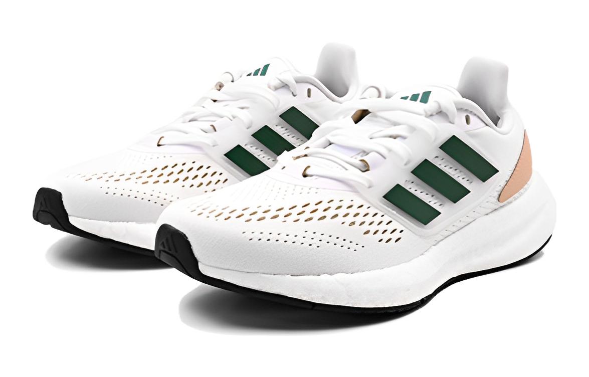 (GS) adidas PureBoost 22 Running Boost Primeknit 'White Green Beige' IF5543