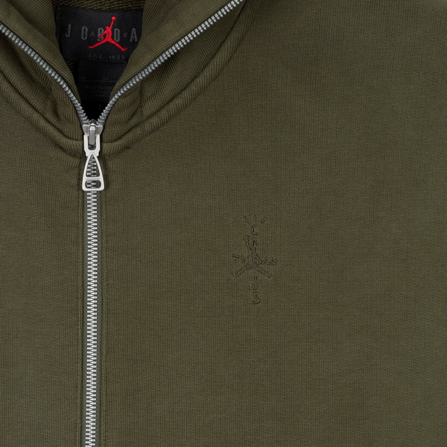 Air Jordan x Travis Scott Full Zip Hooded Jacket Asia Sizing 'Military Green' DZ5501-325