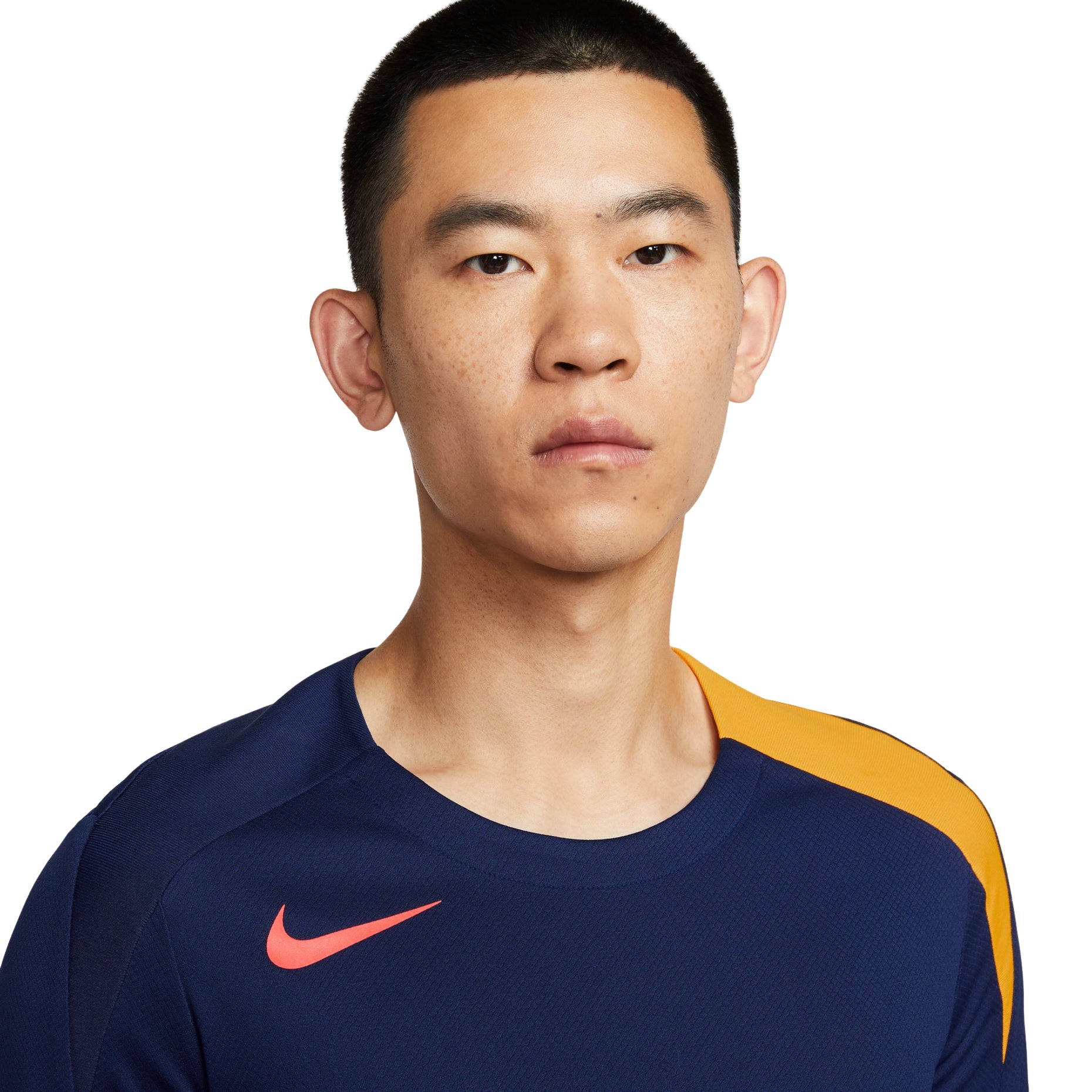 Nike Strike Dri-Fit Short-Sleeve Soccer Top 'Blue Void Laser Orange' HV6401-492