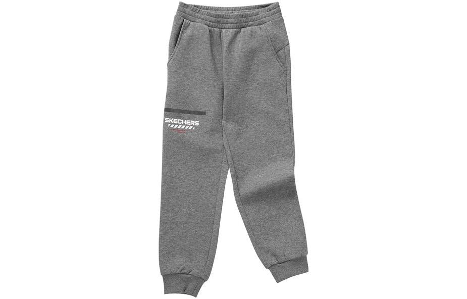 (GS) Skechers Letter Printed Woven Pants 'Black Grey' P422B011