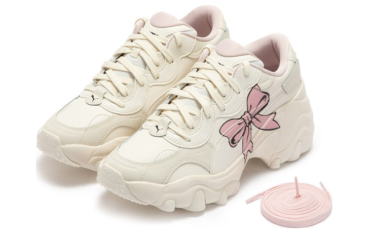 (WMNS) PUMA Pulsar Wedge 'Cream Pink Red' 387090-01