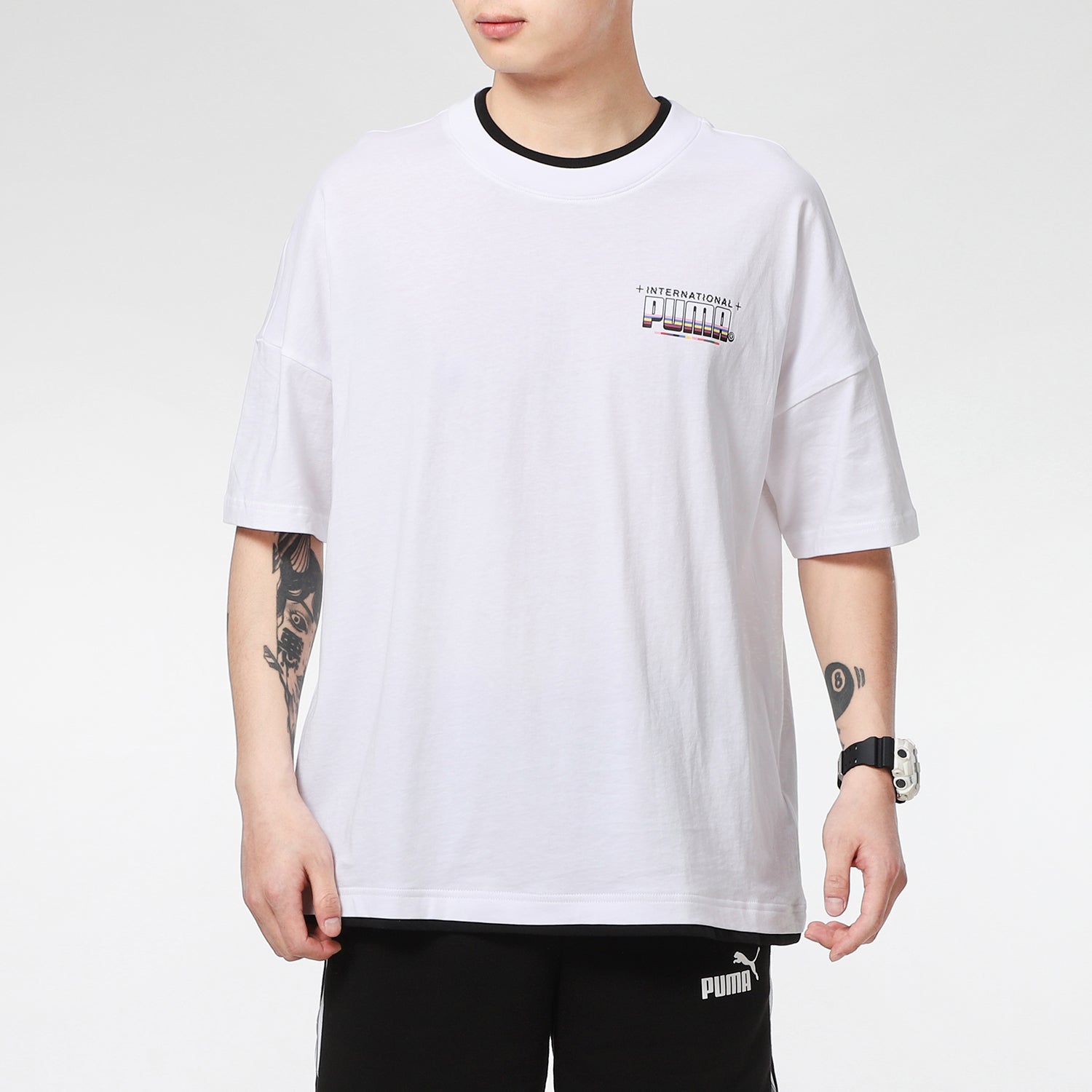 PUMA x Britto T-Shirt 'White Black' 532257-02