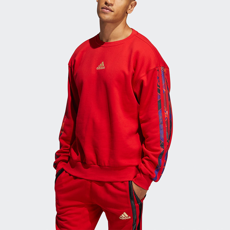 adidas Mic Graphic Crew Sweatshirt Red GU9537