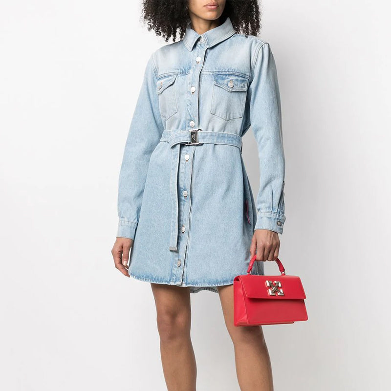 (WMNS) Off-White Arrow Mini handbag Red OWNA092R21LEA0042500