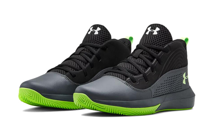(GS) Under Armour Lockdown 4 Black/Green 3022123-100