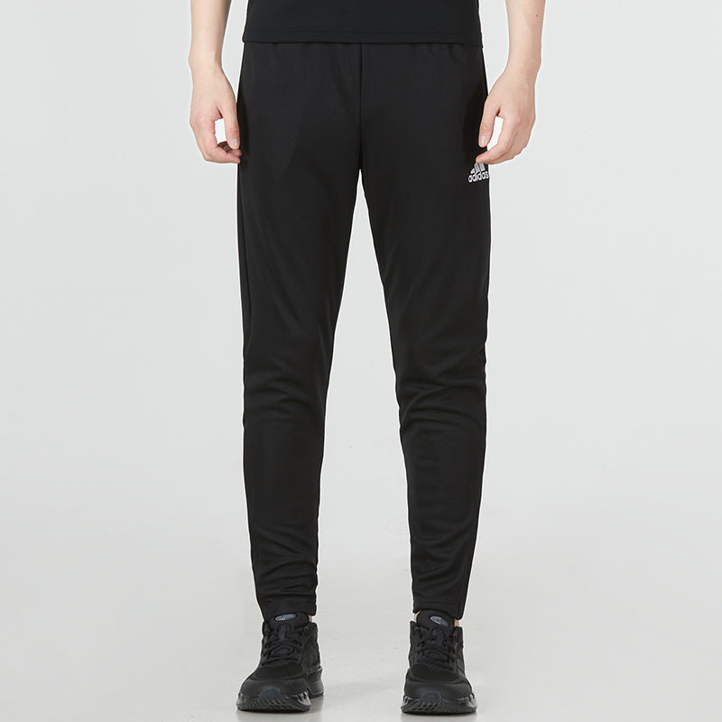 Men's adidas Solid Color Pants Zipper Casual Sports Pants/Trousers/Joggers Black HC0332