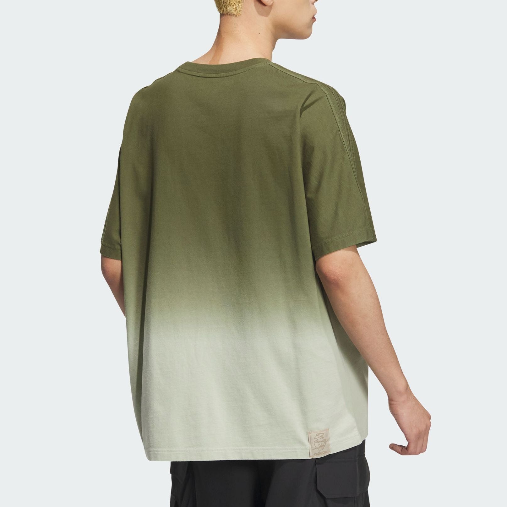 adidas Clover Gradient Loose Casual T-Shirt 'Green White' JG1523