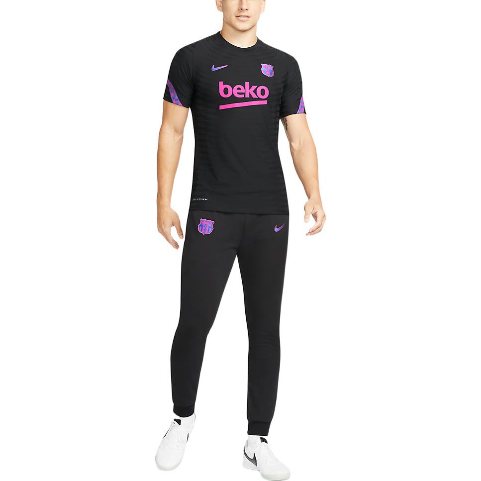 Nike Dri-FIT Barcelona Solid Color Quick Dry Knit Lacing Soccer/Football Sports Pants Black DB7873-014