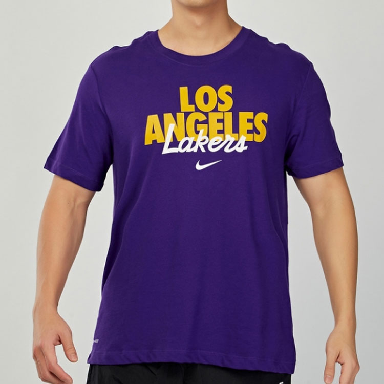 Nike Los Angeles Lakers DNA Dri-FIT NBA Short Sleeve Purple CK8959-547
