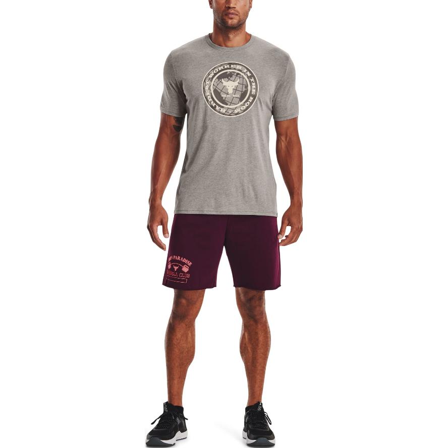 Under Armour Project Rock Globe Short Sleeve T-shirt 'Grey' 1373746-295