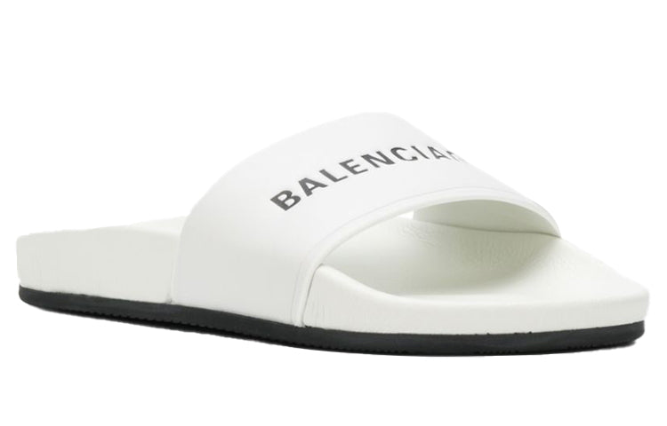(WMNS) Balenciaga Pool Slides 'White Black' 517226WAL009061
